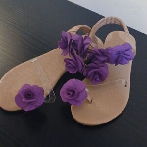 Purple Floral Sandals